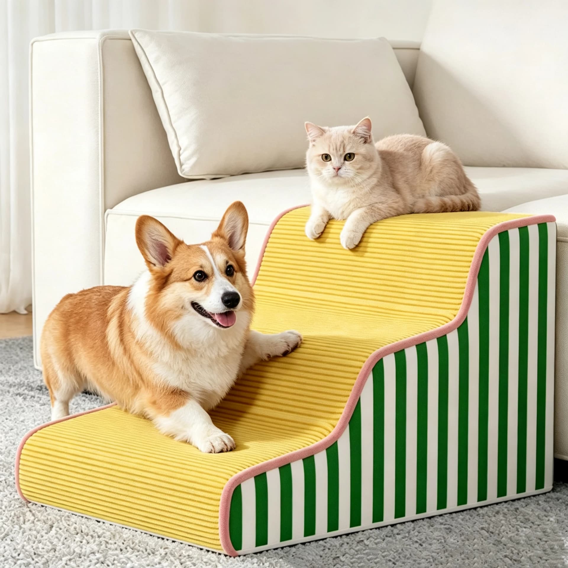 Pet Stairs Ramp with Memory Foam
