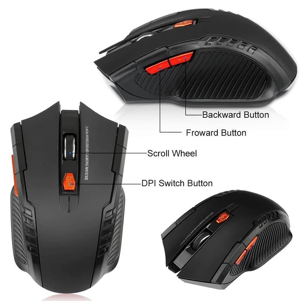 Wireless Ergonomic Optical Mouse