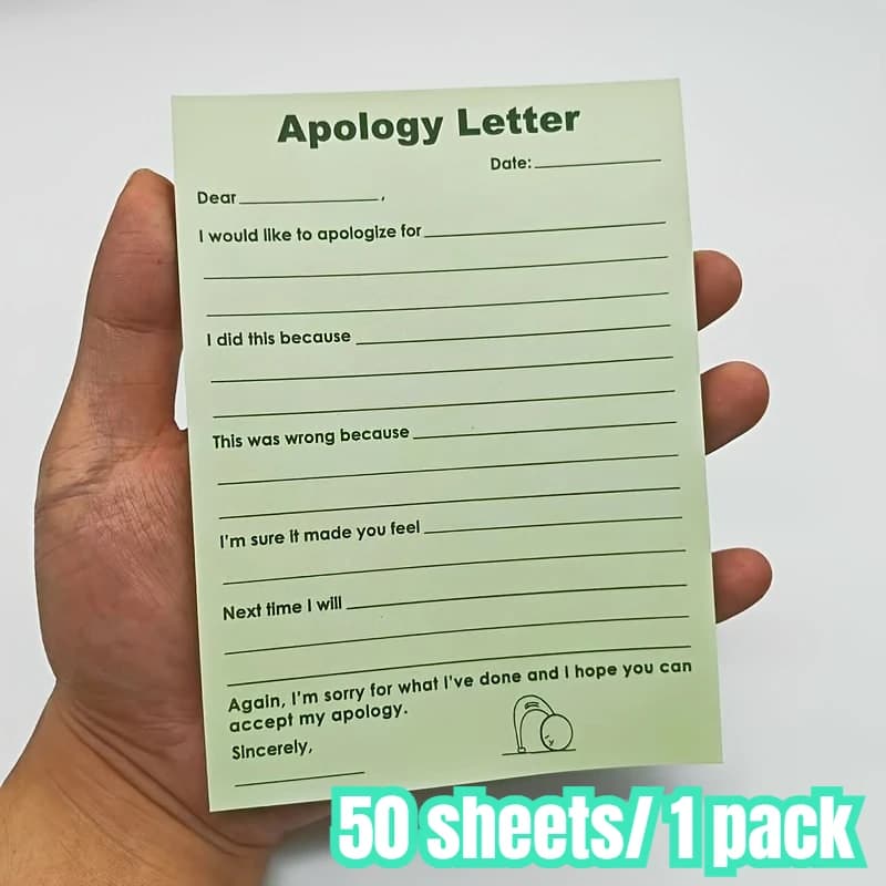 Apology Letter Writing Paper
