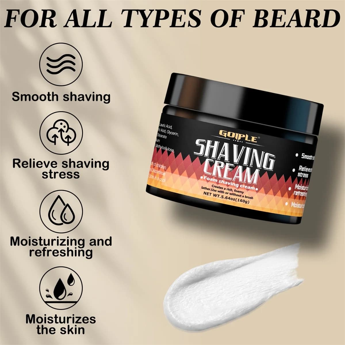 Men's Shaving Care Cream Kit with Stainless Steel Bowl