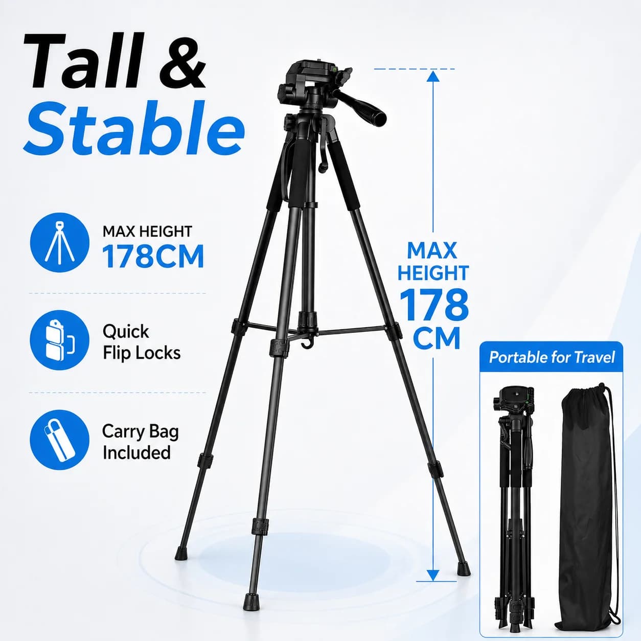 360° Portable Camera Tripod Stand