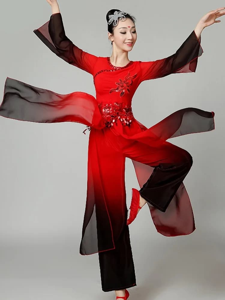 Women's Traditional Chinese Folk Dance Costume