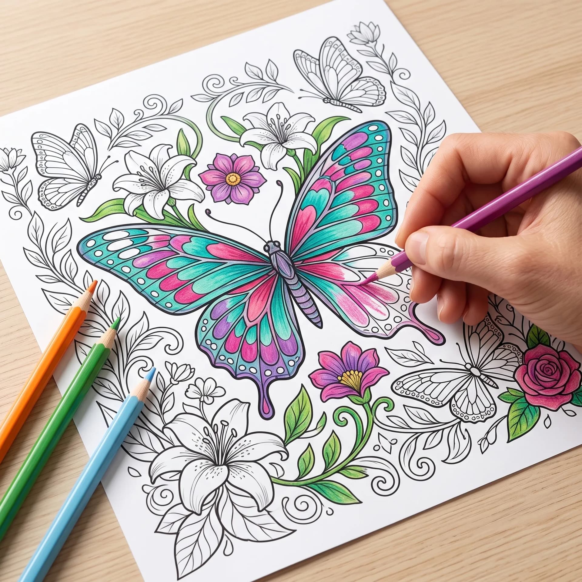 Colored Pencil Set for Drawing and Sketching