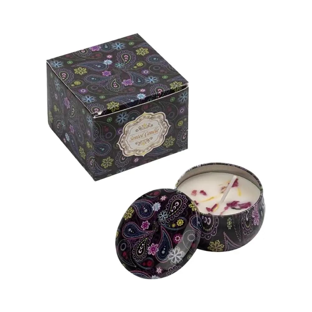 Soy Wax Scented Candle with Dried Flowers