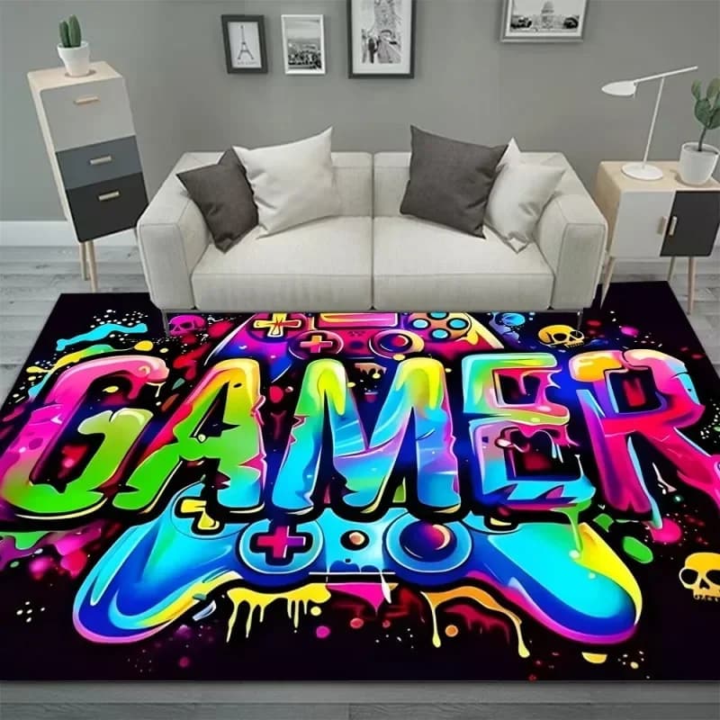 Gaming Controller Design Flannel Rug