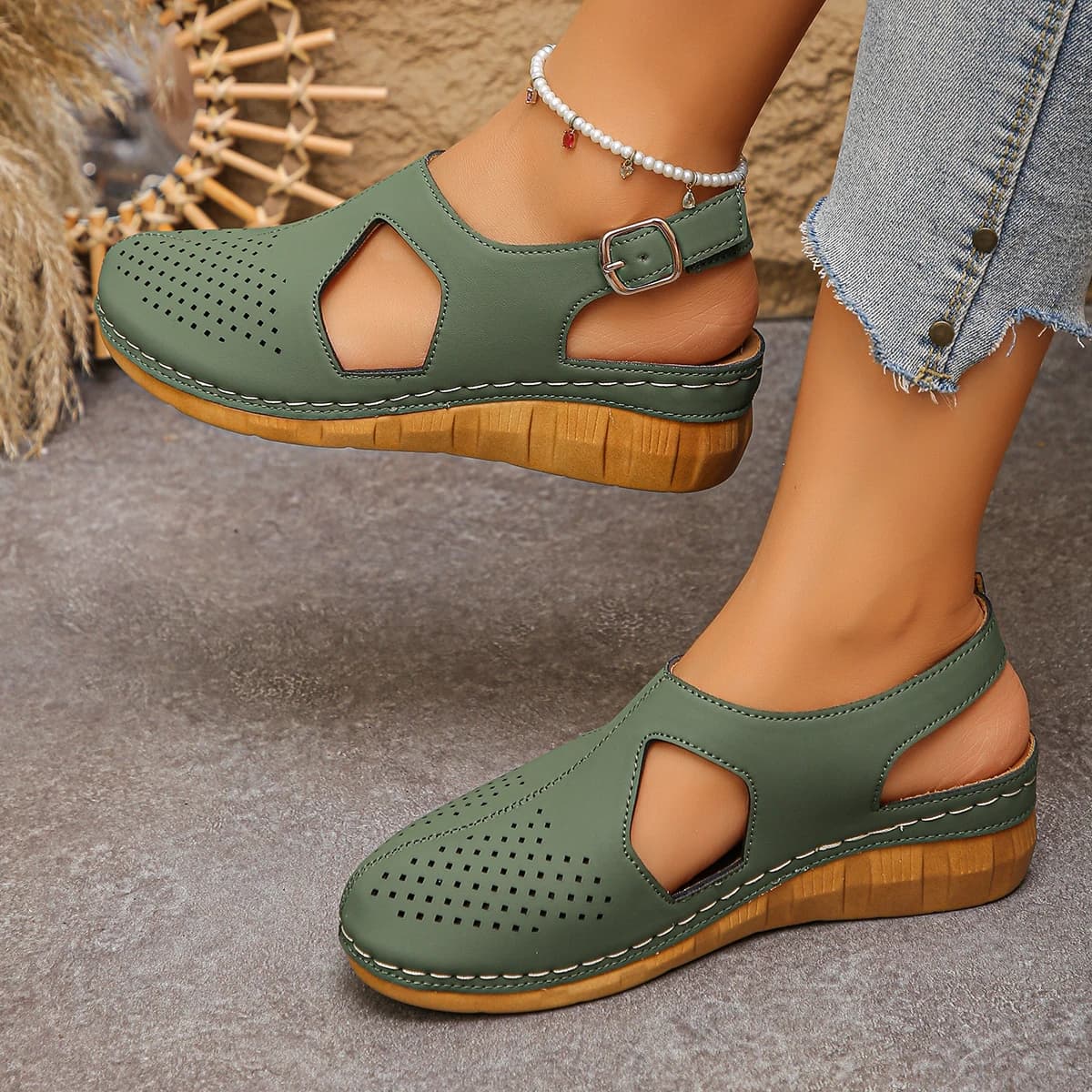 Women's Wedge Sandals, Size 43