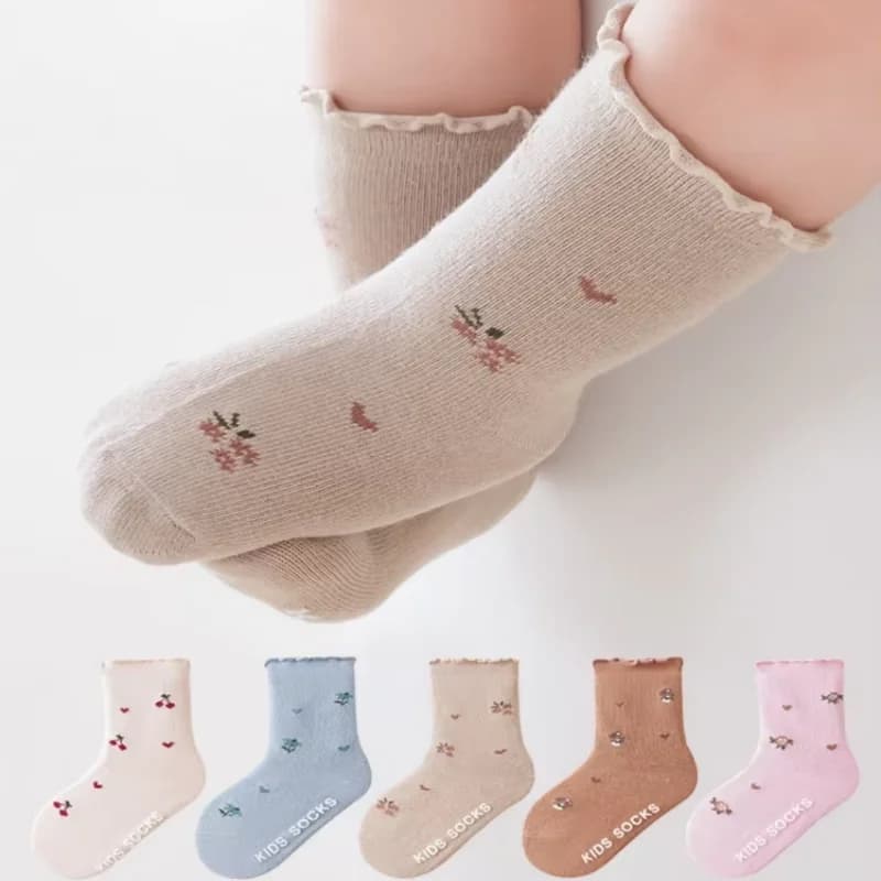 Kids Cotton Print Socks 3-Pair Pack
