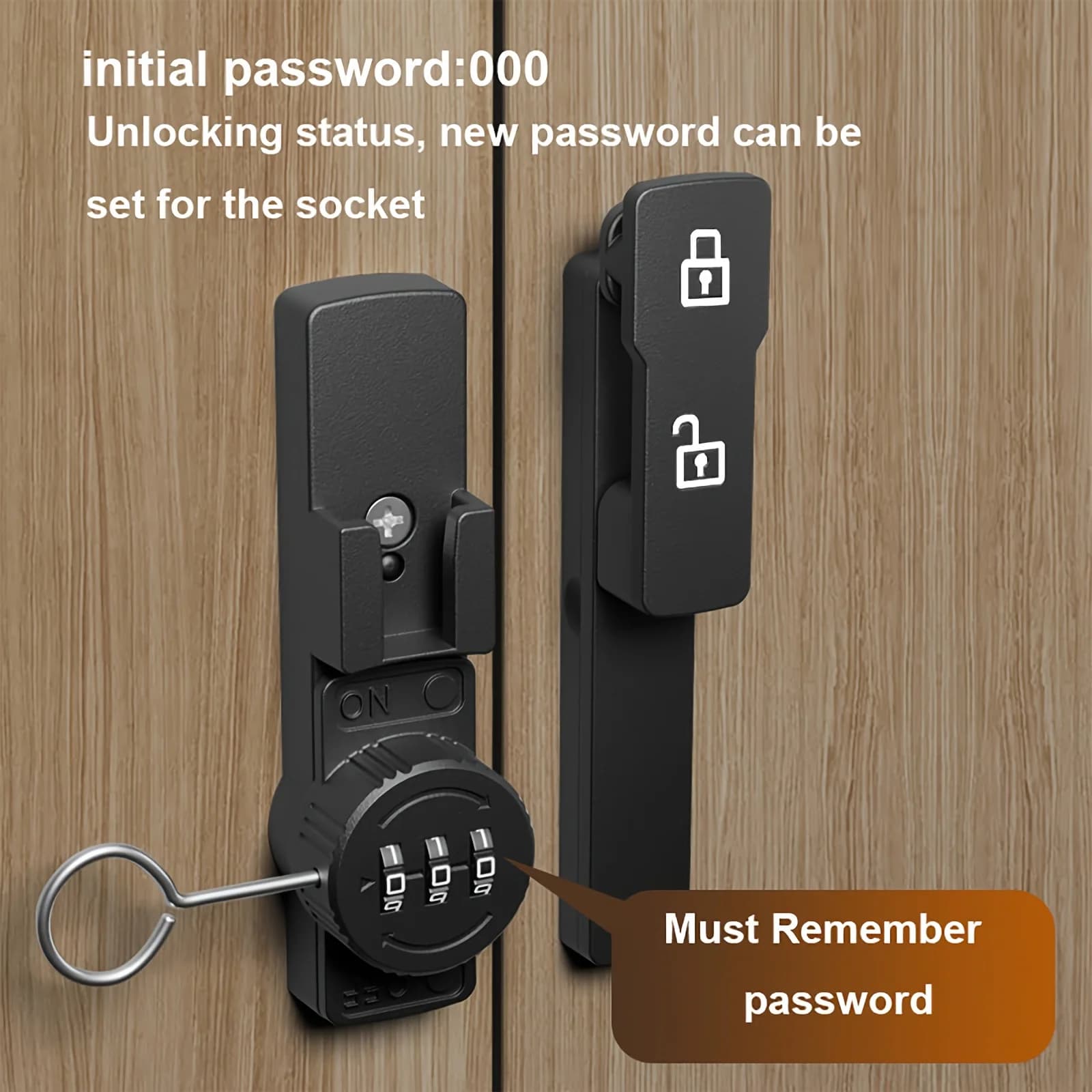Password Combination Barn Door Lock