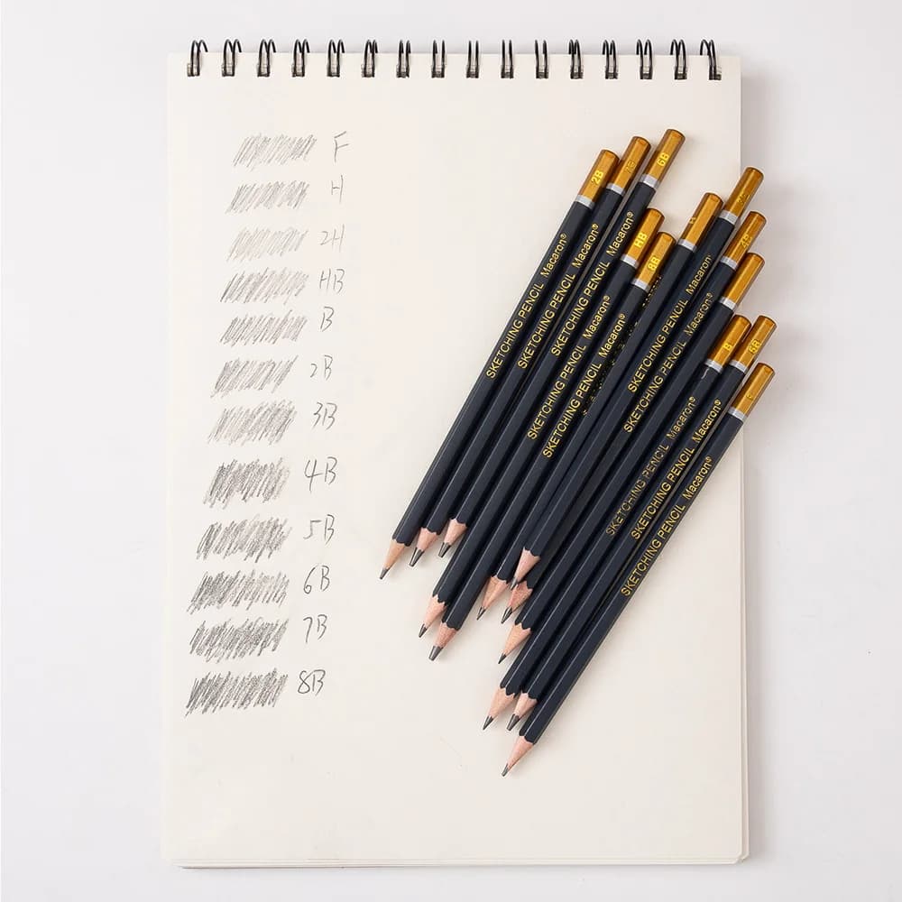 Charcoal Sketch Pencil Set 12-Piece