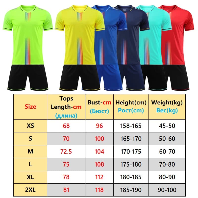 Men's Soccer Jersey and Shorts Set