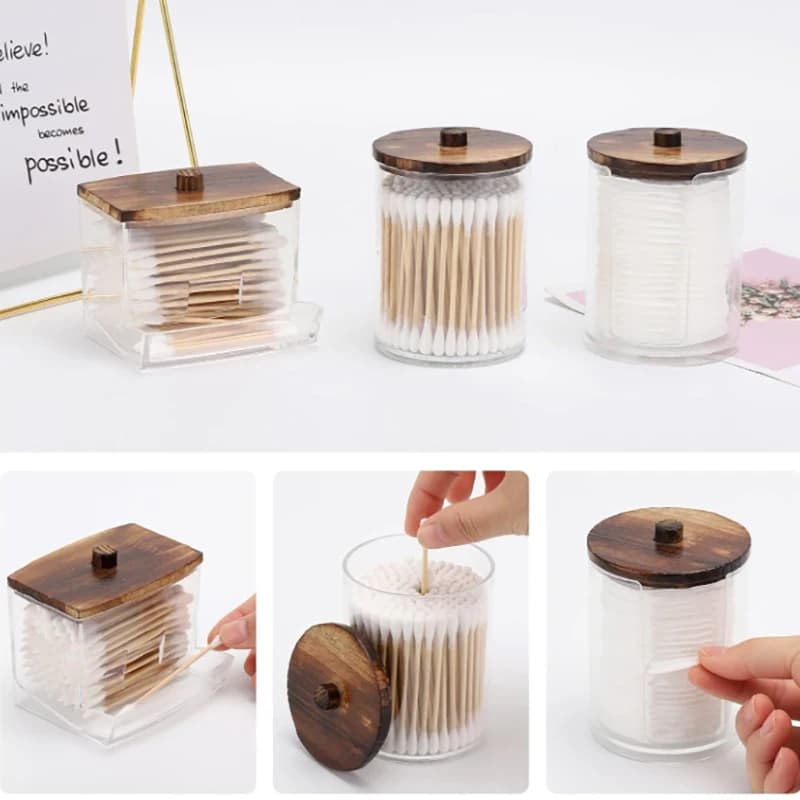 Bathroom Storage Jars with Lids Set