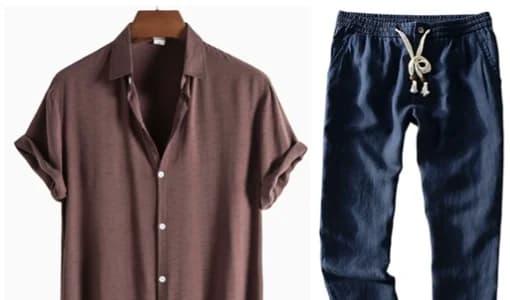 Men's Clothing 2025 Casual Fashion Top and Pants Men's Set,For Customized Products, Please Contact Us