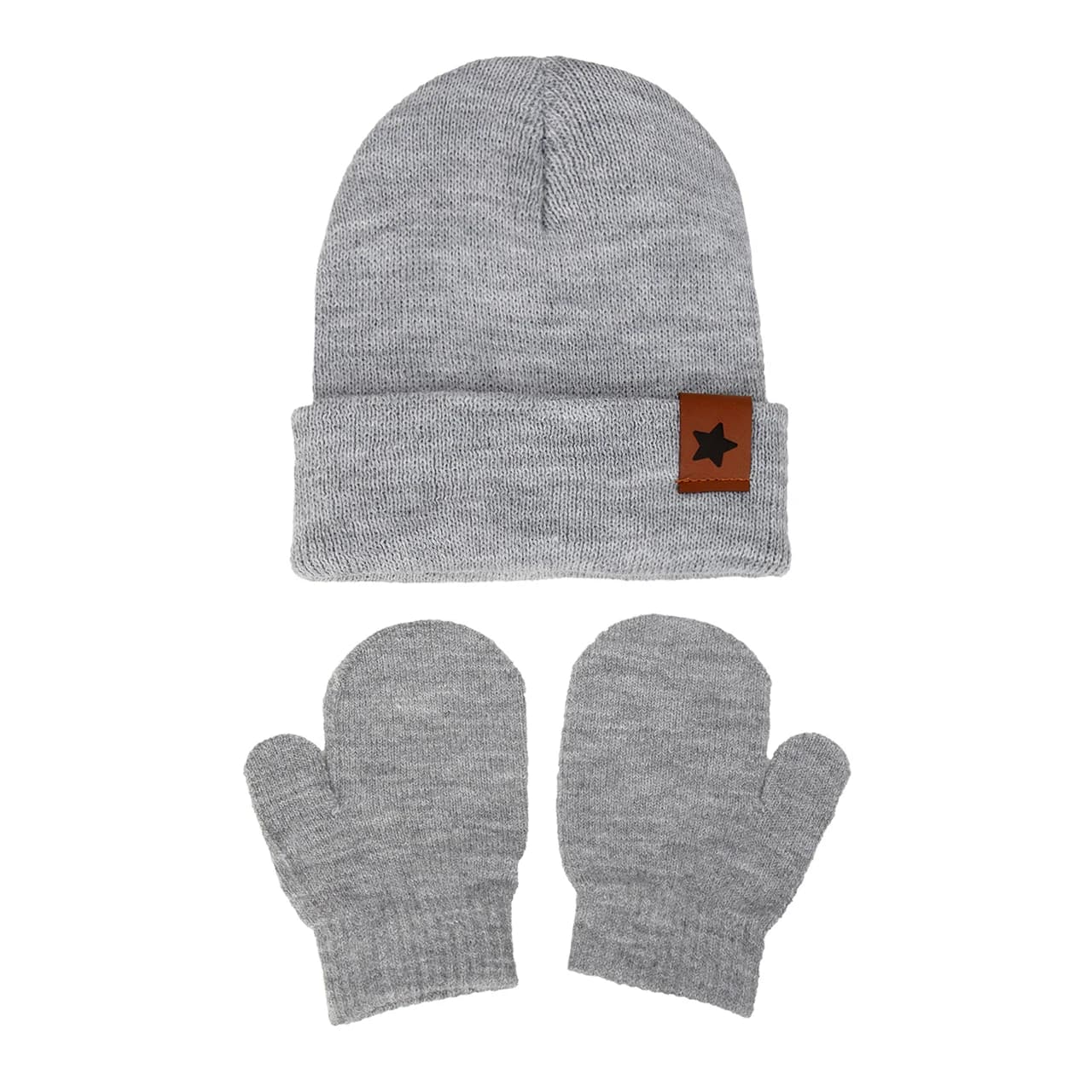 Winter Kids Knitted Gloves and Hat Set