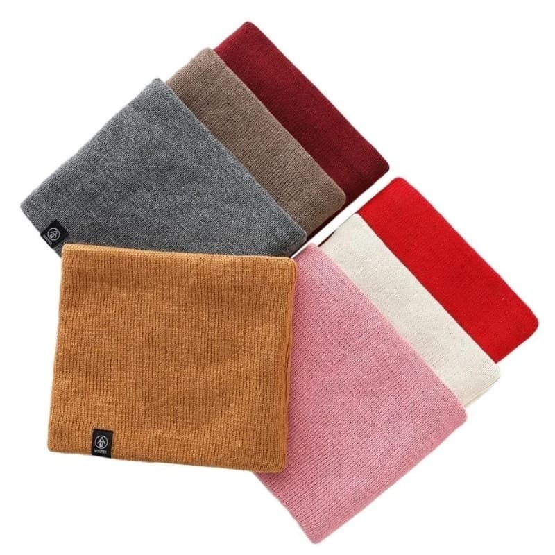 Winter Knit Neck Scarf with Mask Coverage