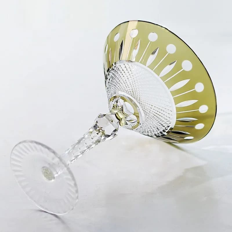 Handmade Crystal Champagne Goblet Glasses