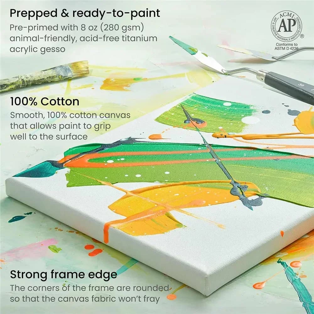 Cotton Canvas Board Set for Oil and Watercolor