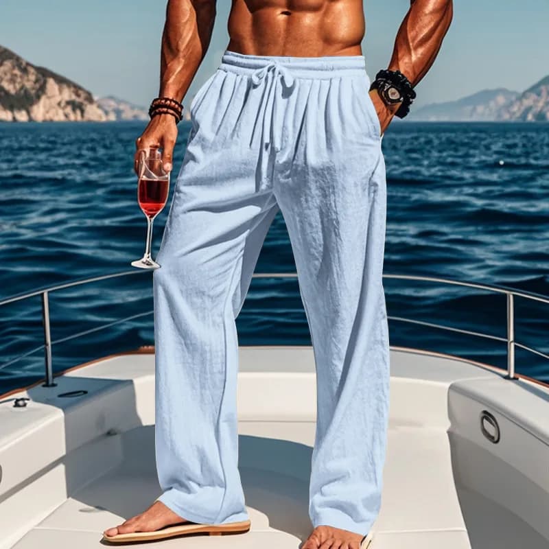 Men's Linen Cotton Summer Trousers