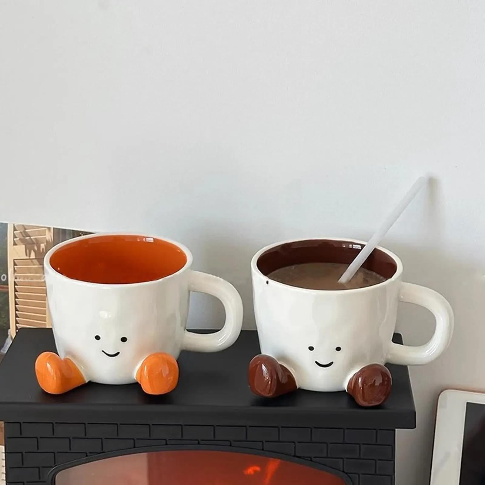 Funny Coffee Mug Adorable Home Kitchen Drinkware Ceramic Coffee Tea Cups for Wine Latte Water Hot Cocoa Cold Hot Drinks