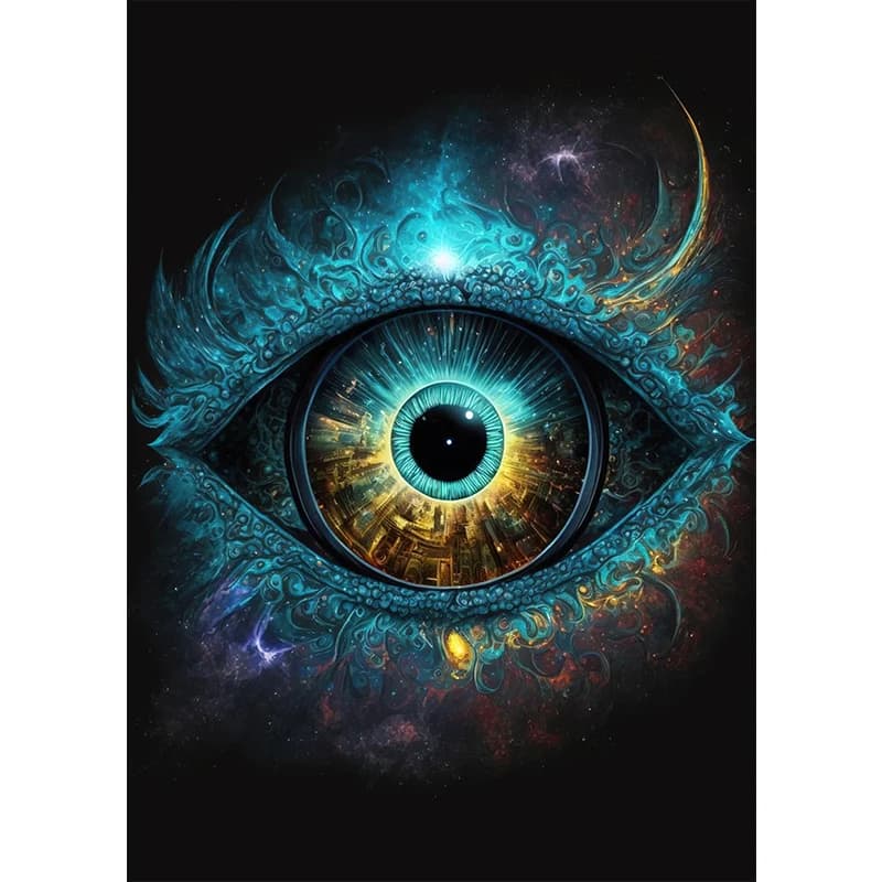 Abstract Eye Features Canvas Wall Art Print