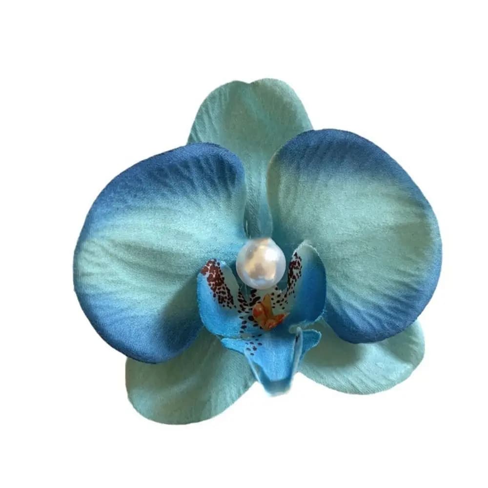 Hair Accessories Flower Hair Clip Pink Orchid Headdress Orchid Hairpin Hair Ornament Side Barrettes Bohemia Barrettes Bridal