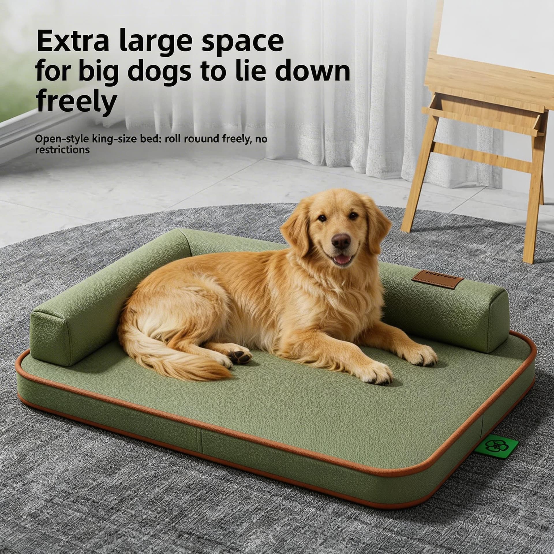 All-Season Waterproof Dog Bed for Medium and Large Dogs