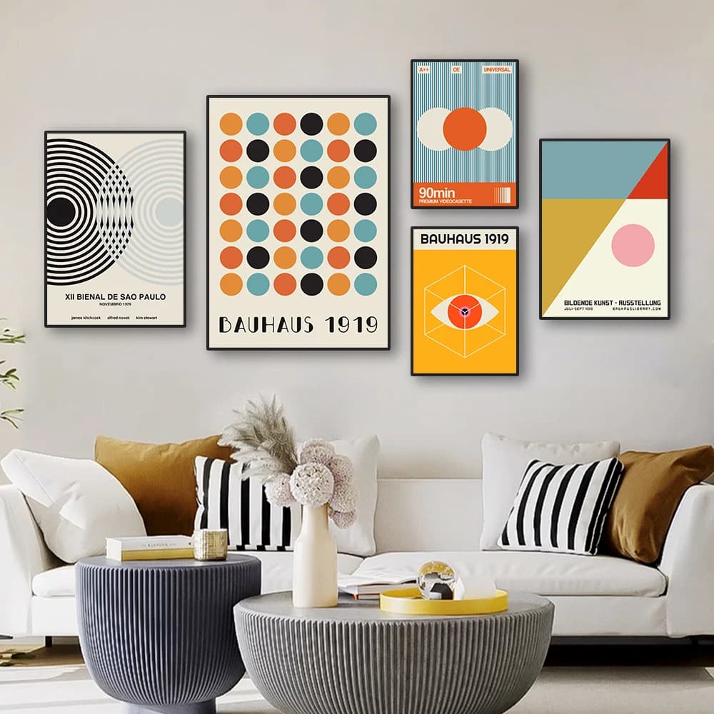 Modern Abstract Bauhaus Nordic Wall Art Poster