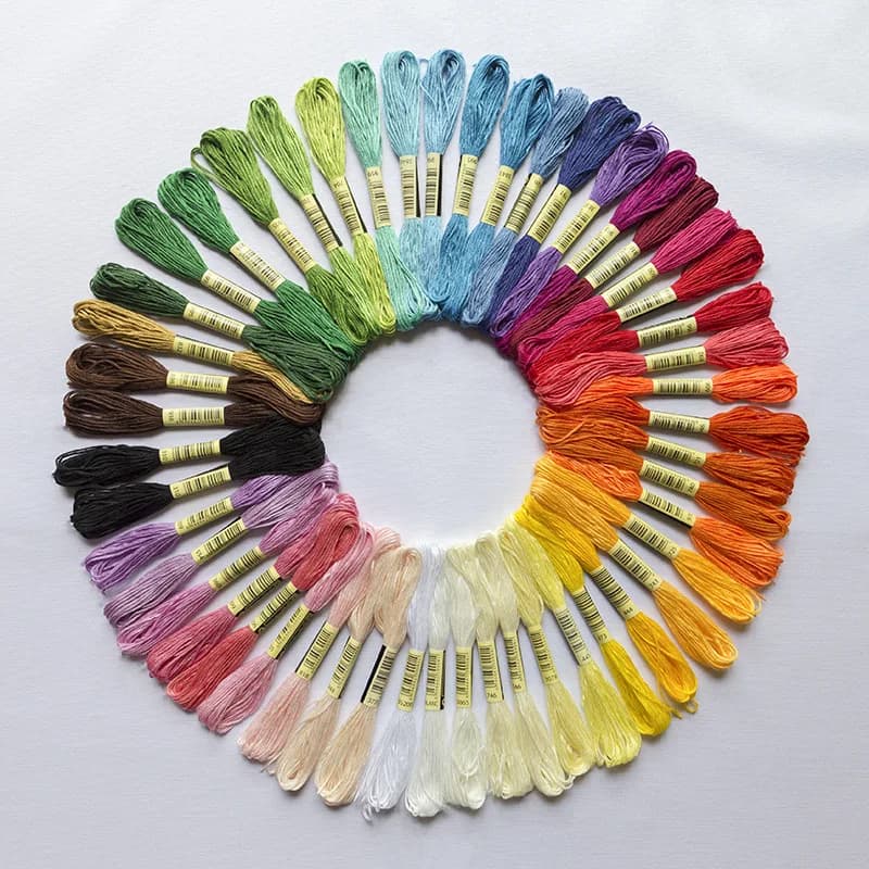 Multicolor Cotton Embroidery Floss Thread Kit