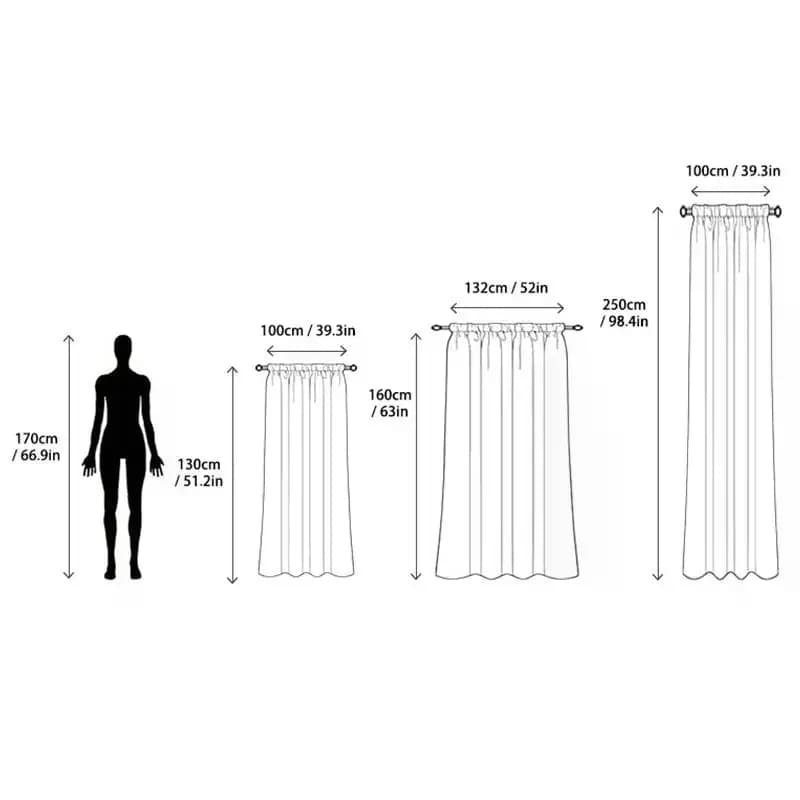 Light Blue Sheer Voile Window Curtain Panel