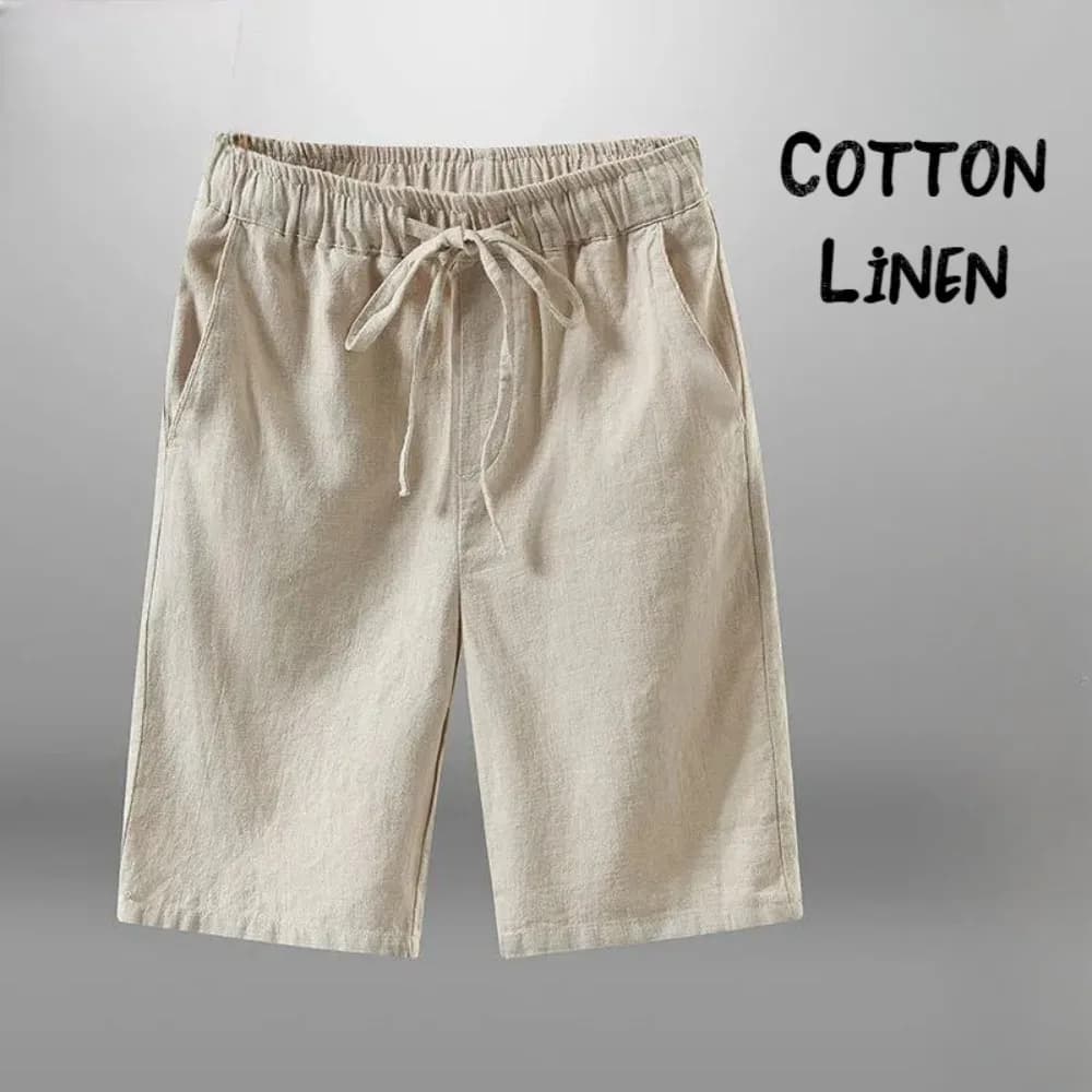 Men's Cotton Linen Casual Shorts