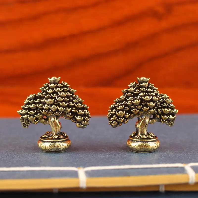 Brass Money Tree Figurine