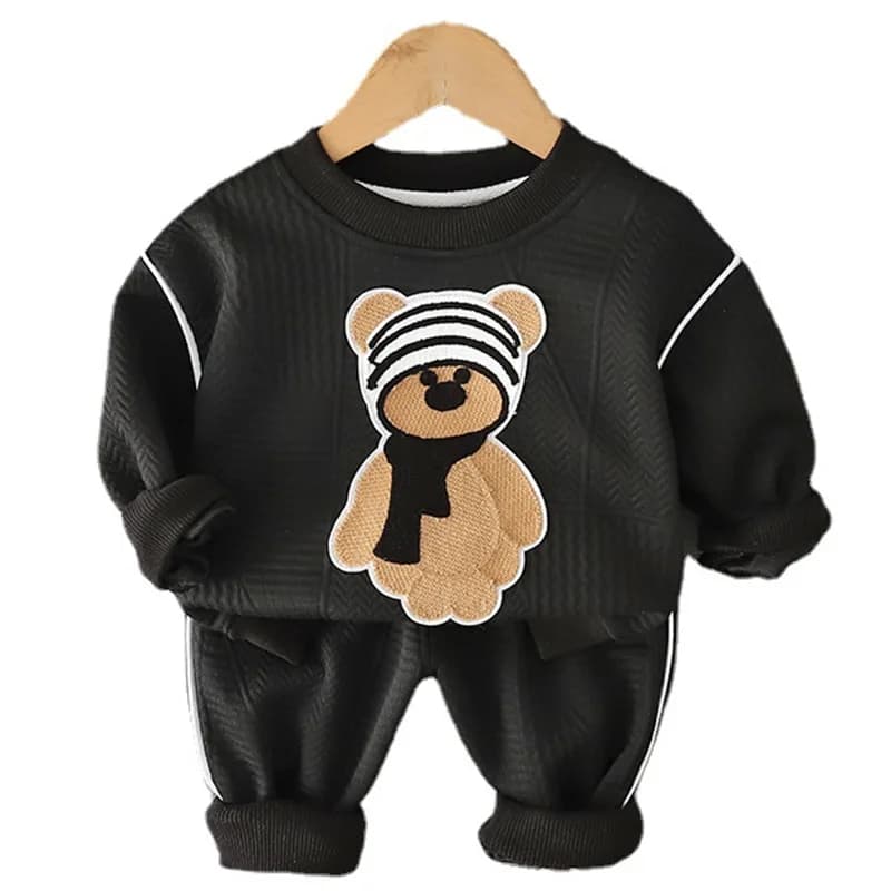 Kids Cartoon Long-Sleeve Sweater and Pants Set