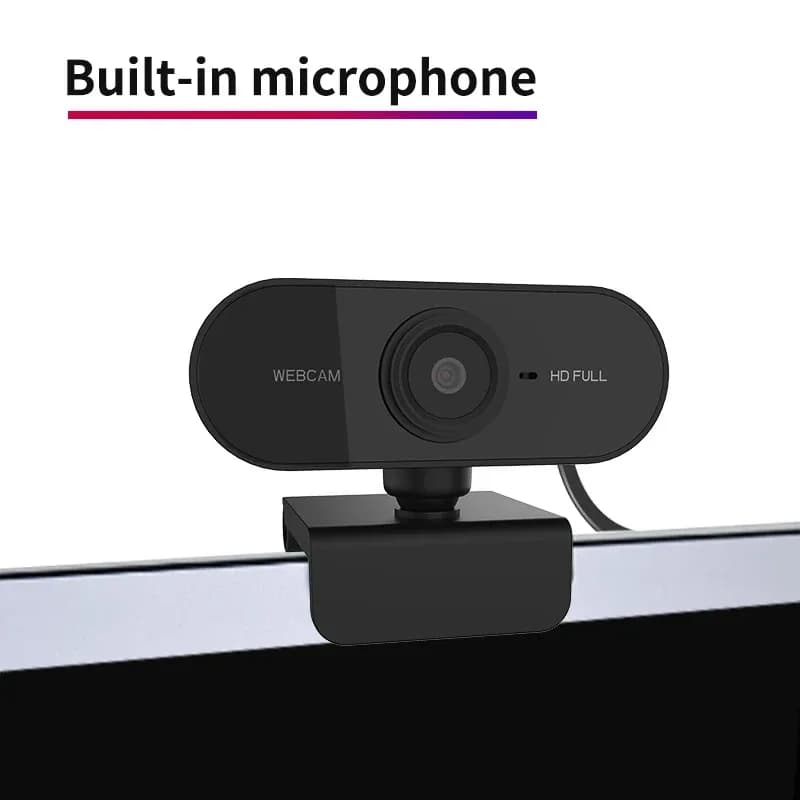 USB Webcam with Built-in Microphone