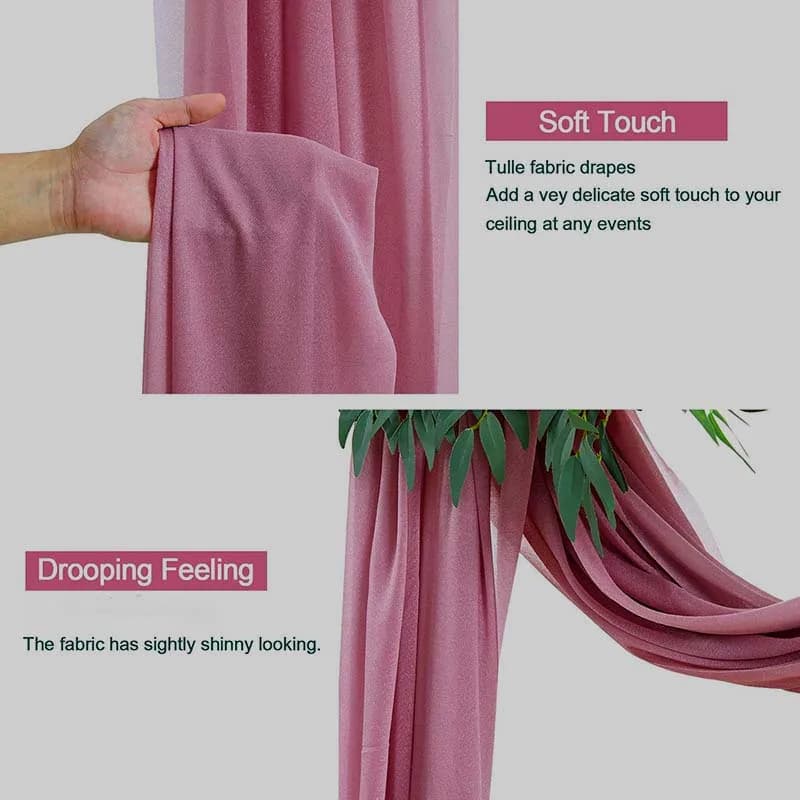 Sheer Chiffon Ceiling Drape Panel