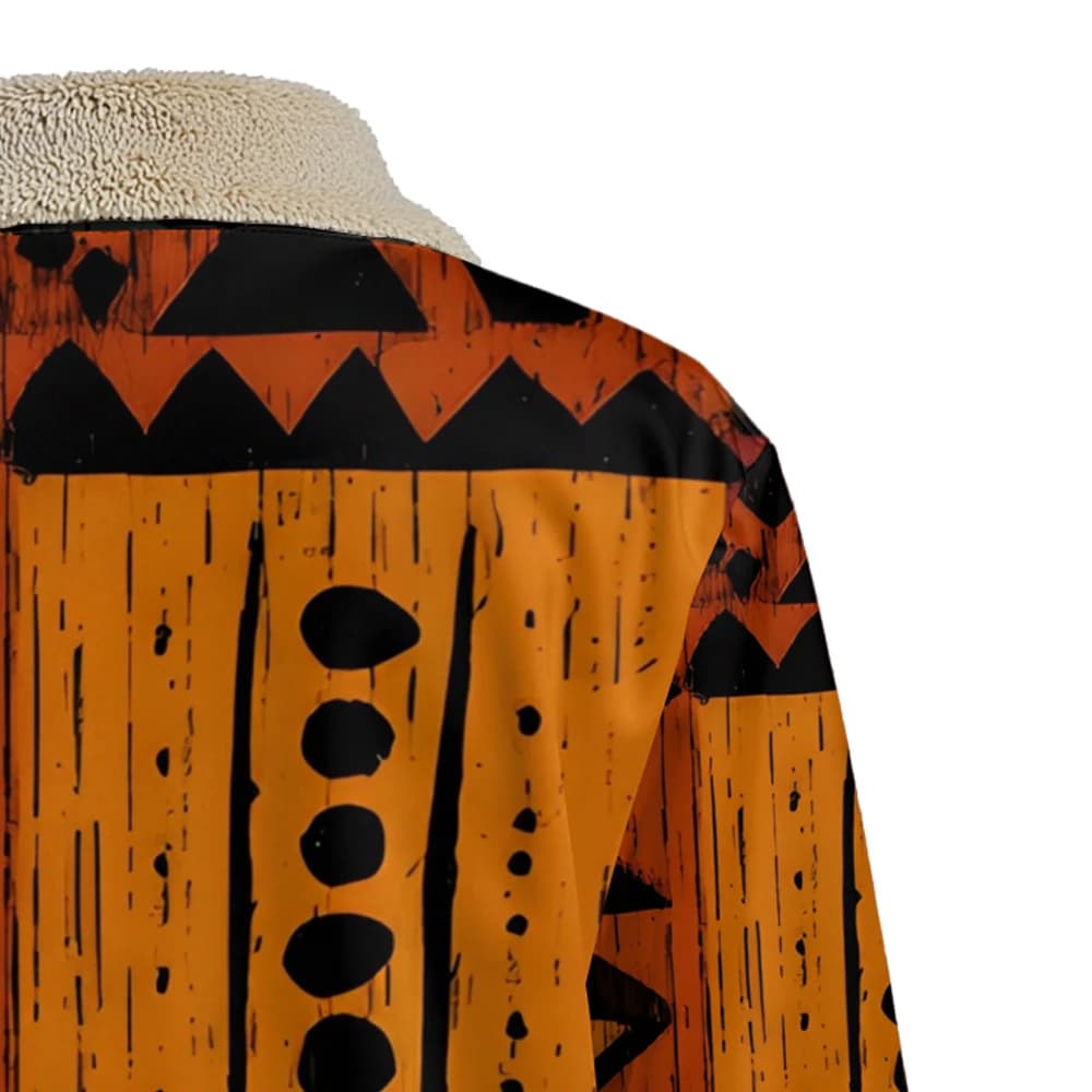 Retro Geometric Parka Jacket