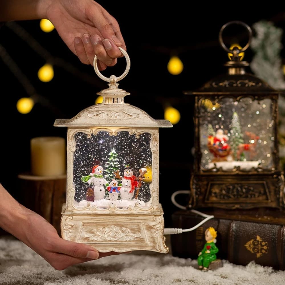 Crystal Ball Music Box Christmas Ornament