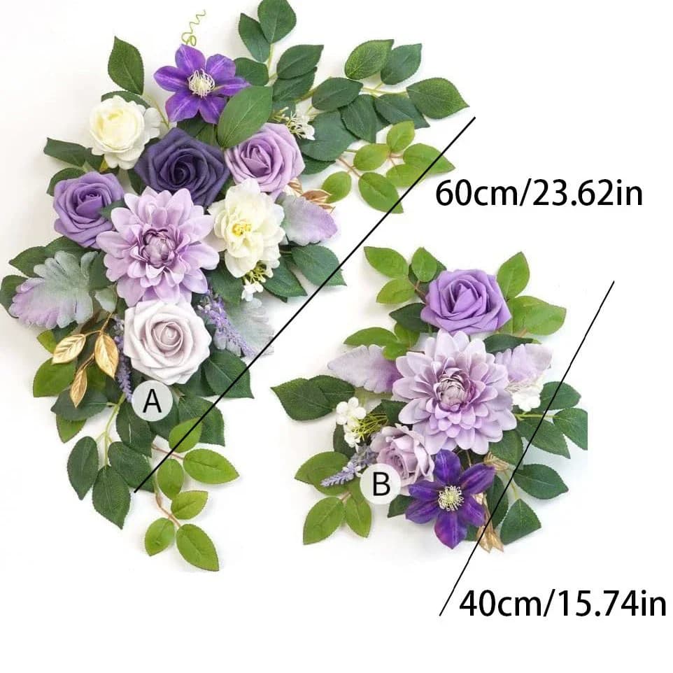 Boho Arch Flowers Kit Dusty Rose Blue Eucalyptus
