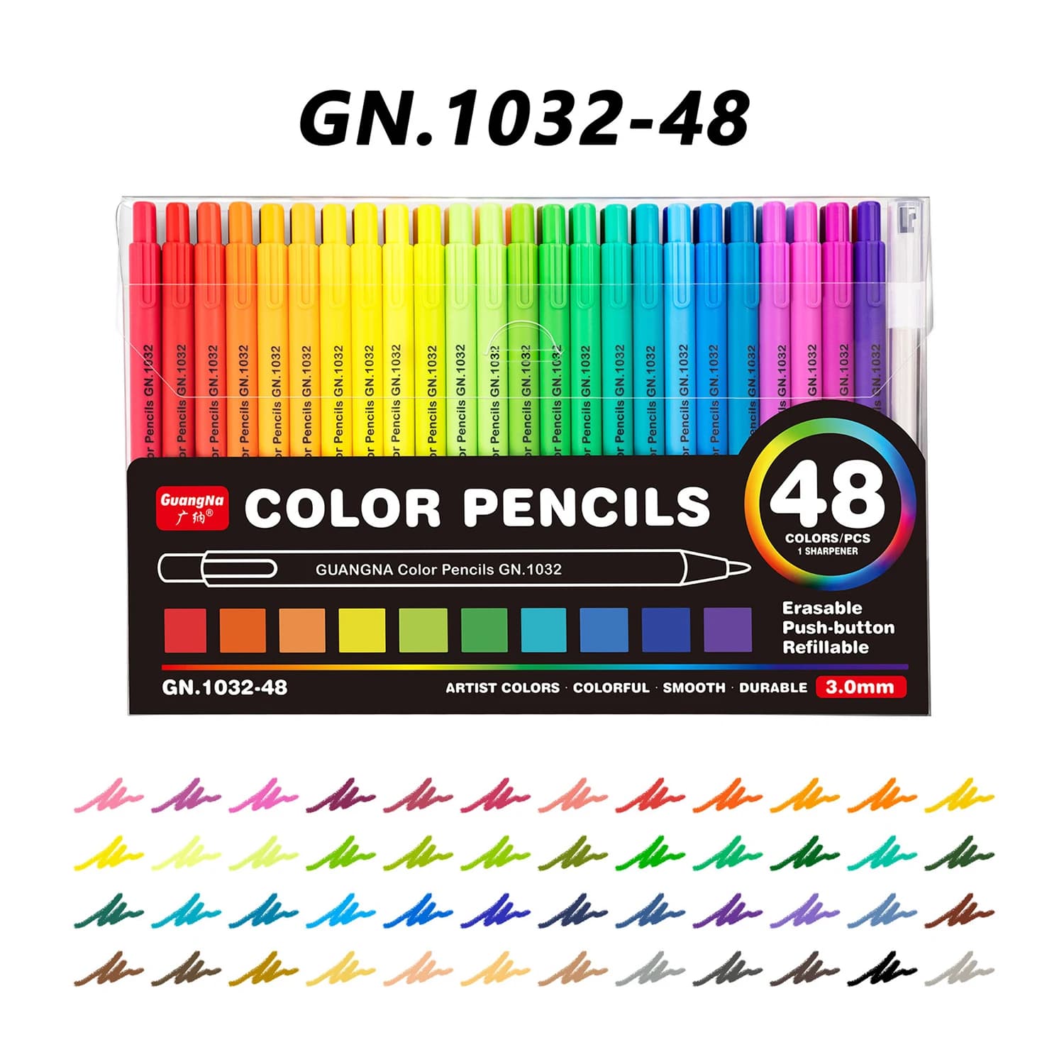 Push-to-Erase Colored Pencil Set