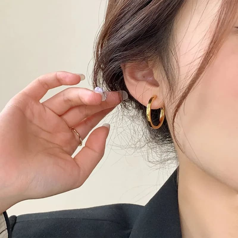 Big Round Hoop Earrings