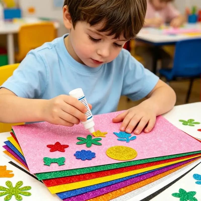 Glitter Foam Paper Sheets for Kids Crafts