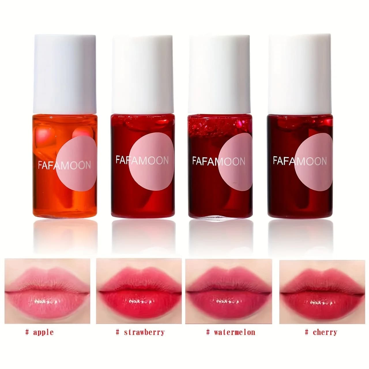 4 Color Fruity Lip Tint Water Gloss