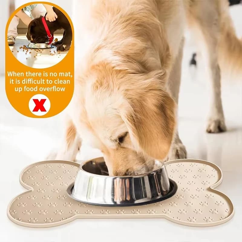 Anti-Slip Pet Feeder Mat with Raised Edges