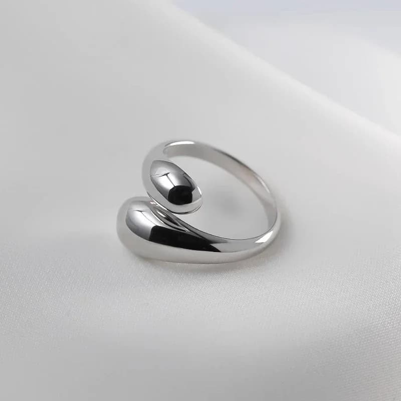 Sterling Silver Minimalist Open Ring for Women