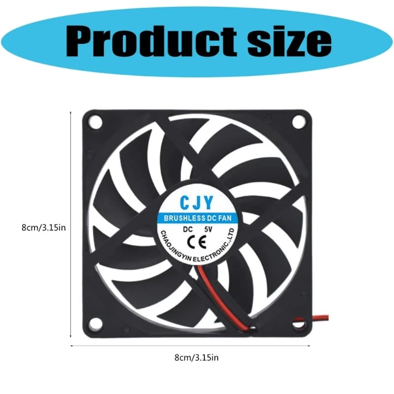 Quiet 80mm Computer Case Fan