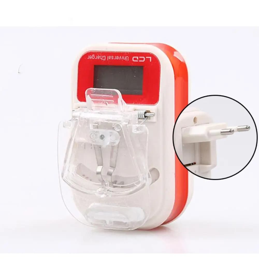 Portable Universal Battery Charger with LCD Display