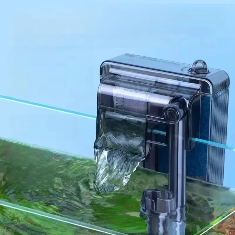 Wall-Mounted Aquarium Filter with Waterfall Aeration