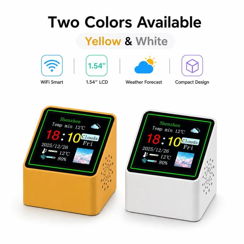 Smart WiFi Desk Clock Weather Station