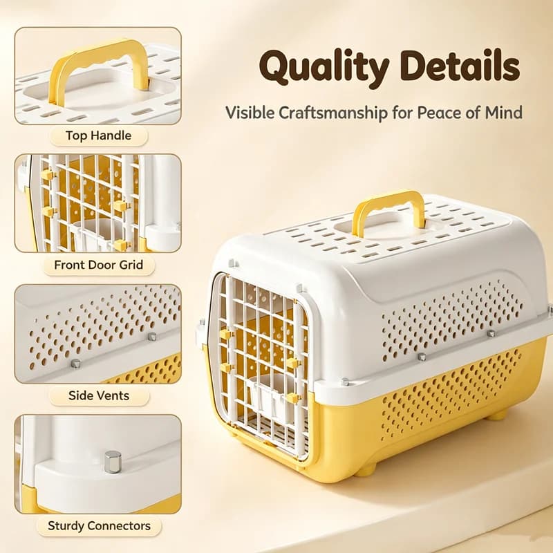 Airline Approved Pet Carrier Hard Sided Kennel