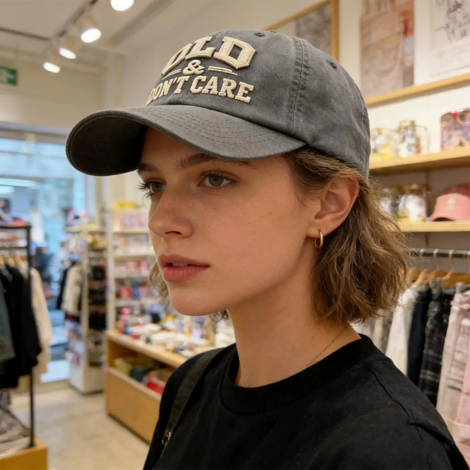 Don't Care Embroidered Vintage Baseball Cap