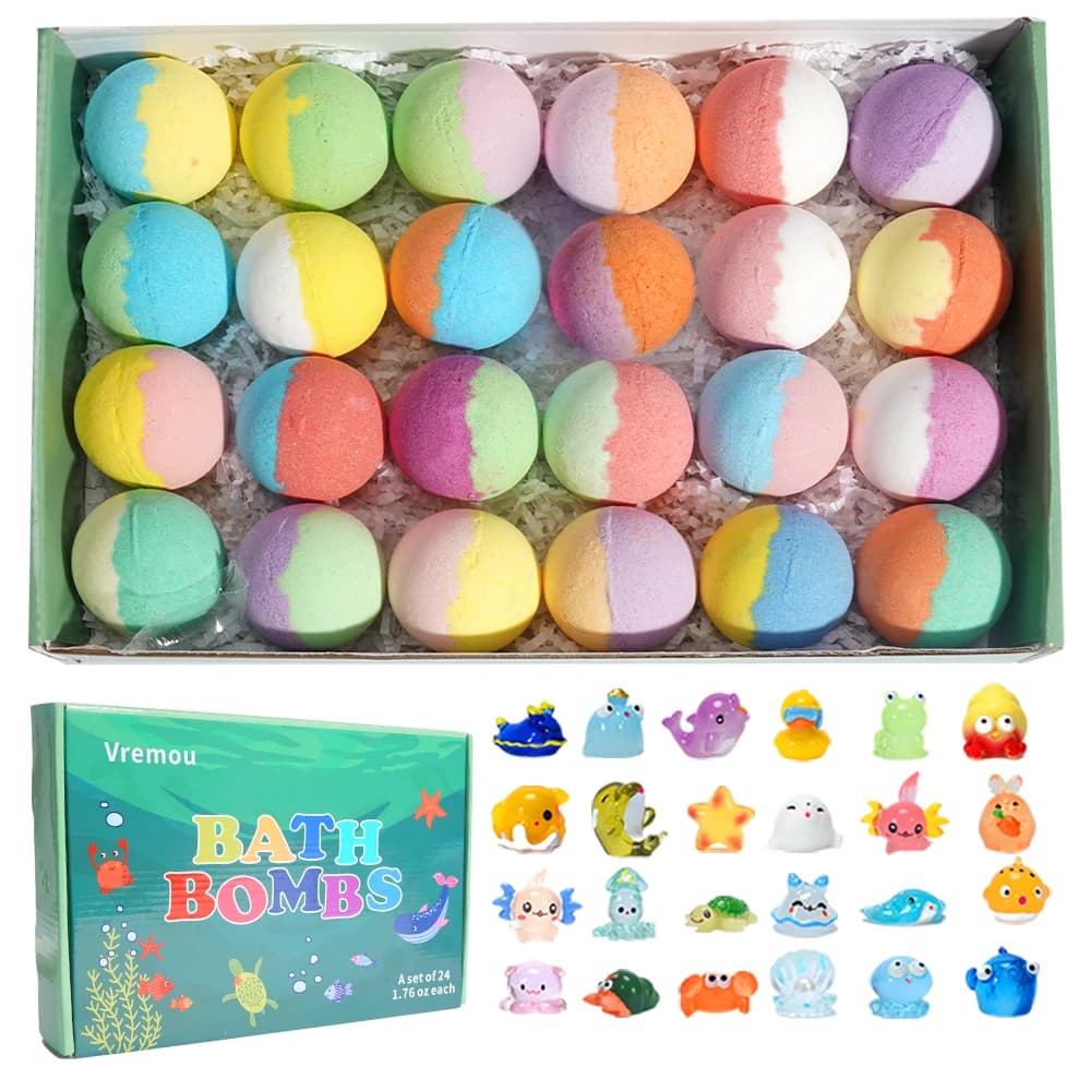 Kids Bath Bombs With Surprise Toys 24 Pack