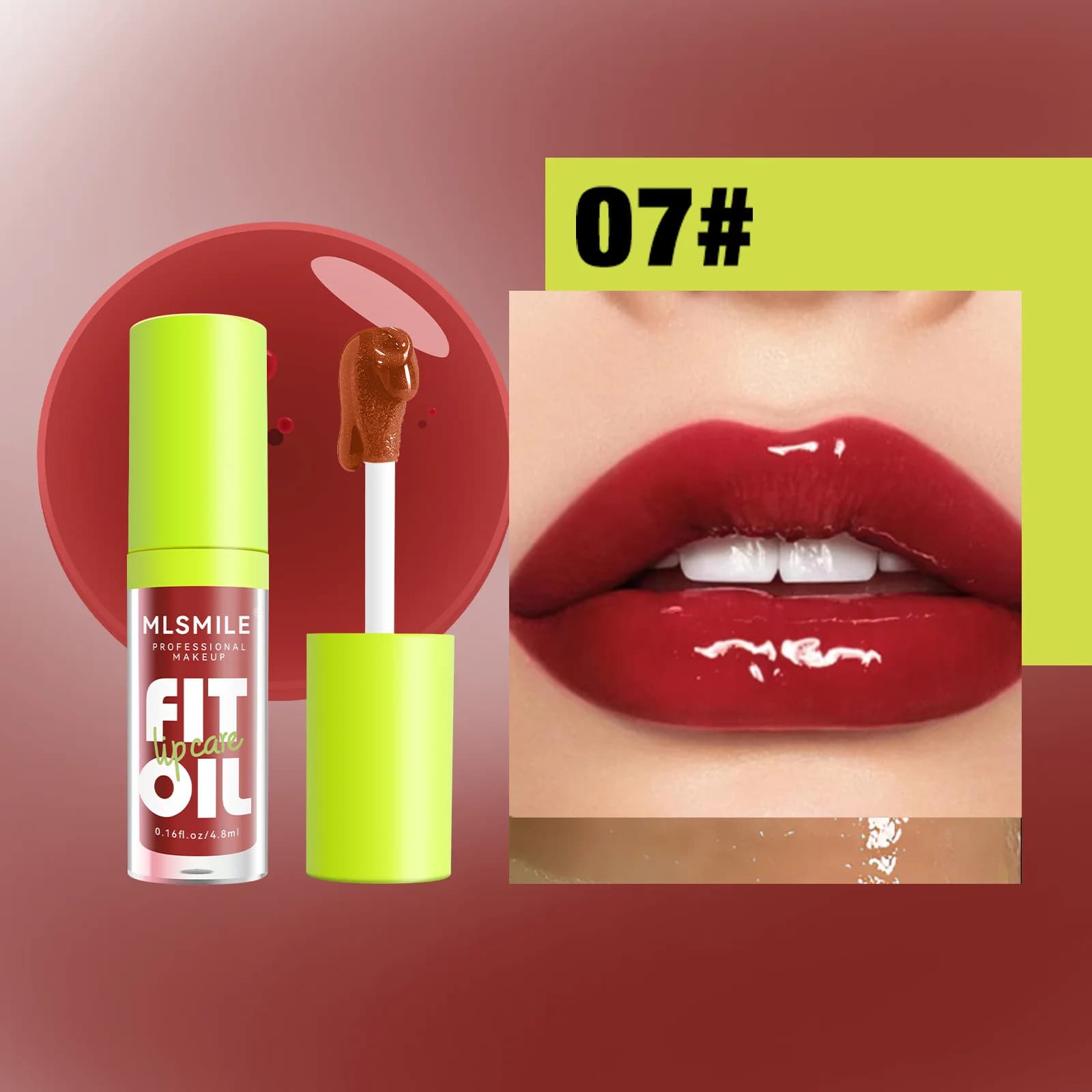 Glossy Lip Care Oil, 8 Available Shades, Hydrate And Soften Lips, Create Plump Dewy Lip Look, Comfortable All‑day Wearing